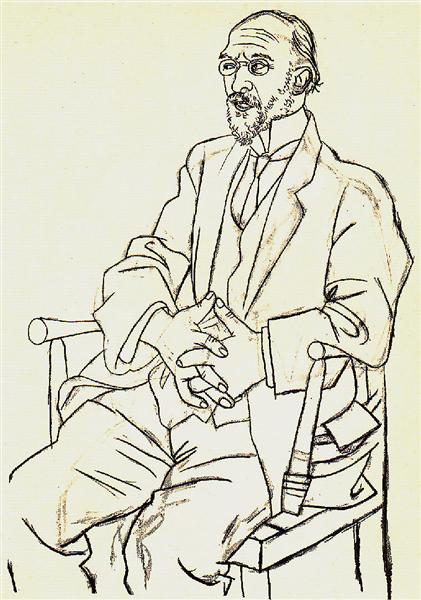 Pablo Picasso Classical Oil Paintings Portrait Of Erik Satie